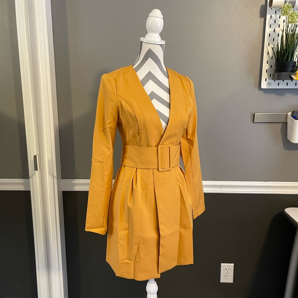 Yellow Blazer Dress